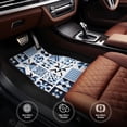 thumbnail image 6 of Crystal Fleece Car Floor Mats Set Of Four - Bottom Injection Molded For Easy Installation To Prevent Interior Contamination Suitable For Most Cars Aliceblue Geometric Patterns_2, 6 of 7