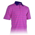 thumbnail image 1 of Monterey Club Men's Osage Stripe Texture Golf Polo Shirt #3624, 1 of 2