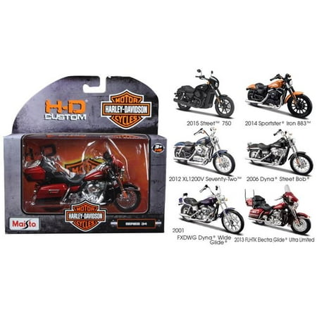 Harley Davidson Motorcycle 6pc Set Series 34 1/18 Diecast Models by (Best Harley Model For Cruising)