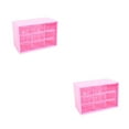 thumbnail image 2 of Decodeary Plastic Jiugongge Storage Drawer - Meticulous Workmanship And Fashionable Multi Grid Storage rose red Nine Palaces Grid 2Set, 2 of 6
