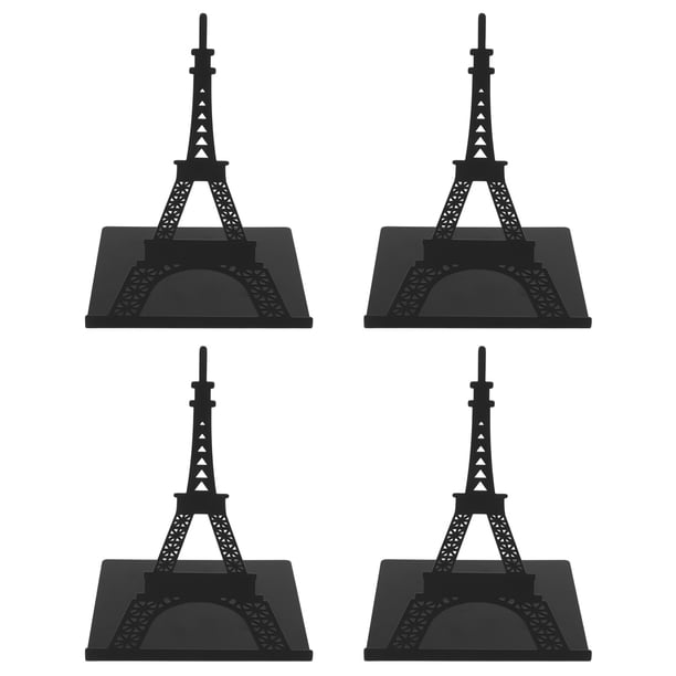 Sujetalibros negros, 4 soportes para libros, soportes para libros arquitectónicos, sujetalibros de metal, tecnología de vanguardia