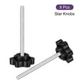 thumbnail image 3 of Uxcell 8Pack Clamping Screw Knob, M4 x 50mm Hex Shaped Star Knob for Umbrella Base Mechanical Furniture, 25mm Dia, 3 of 6