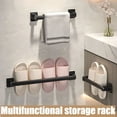 thumbnail image 3 of Wall Mounted Towel Rack Bathroom Storage Rack No Drilling Bathroom Horizontal Bar Towel Rack Kitchen Bathroom Accessories, 3 of 10