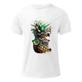 thumbnail image 4 of Mens T-Shirts Graphic Summer Pineapple Print Round Neckline Short Sleeve Slim Fit Casual Breathable Tshirt, 4 of 5