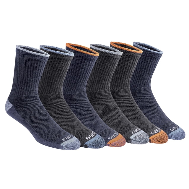 Calcetines Dickies Dri-tech Moisture Control Mid-Crew, azul marino (6 pares)