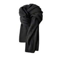 thumbnail image 2 of Bufanda larga de invierno, bufanda cálida Unisex a la moda, chal cómodo para otoño y otoño para fiestas al aire libre, viajes, Camping, senderismo Negro Fernando bufanda de invierno, 2 of 8