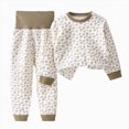 thumbnail image 3 of CAUYDY Child Girls Pajamas Baby Clothes 2T-5T Fall Winter Long Sleeve Shirt Elastic Pants 2Pcs Cute Set Little Kids Suits Toddler Sleepers for Girl Sizes 2-4 Years,Grey, 3 of 7