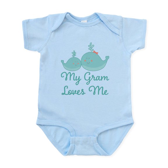 CafePress - My Gram Loves Me Infant Bodysuit - Baby Light Bodysuit, Size Newborn - 24 Months
