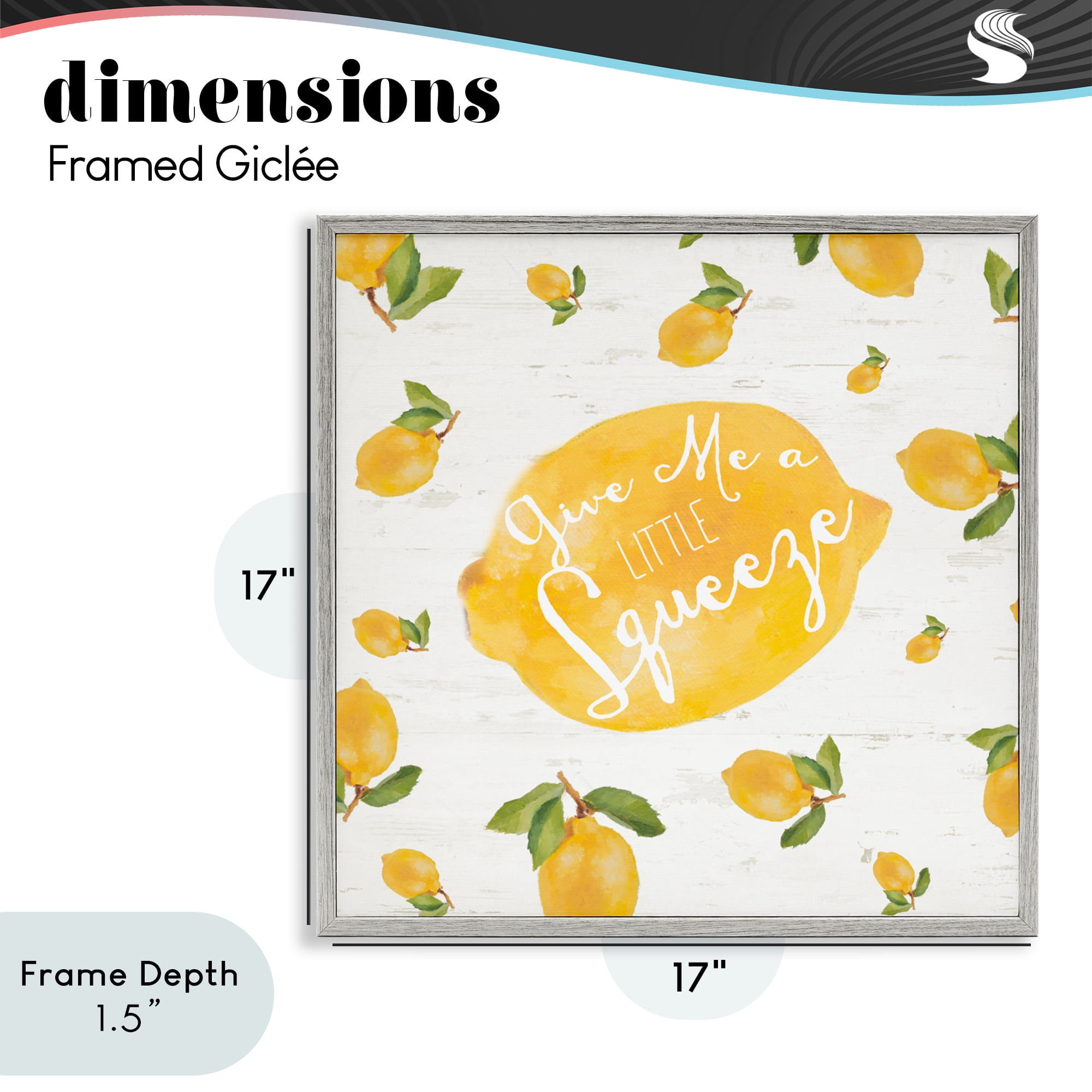 Stupell Industries Give Me A Squeeze Gray Framed Giclee Art, design by Lanie Loreth