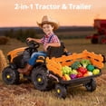 thumbnail image 4 of Licensed JCB Kids Ride on Tractor, 24 Volt Electric Ride on Car Toy for Big Kids Boys with Trailer & Remote - Yellow, 4 of 9