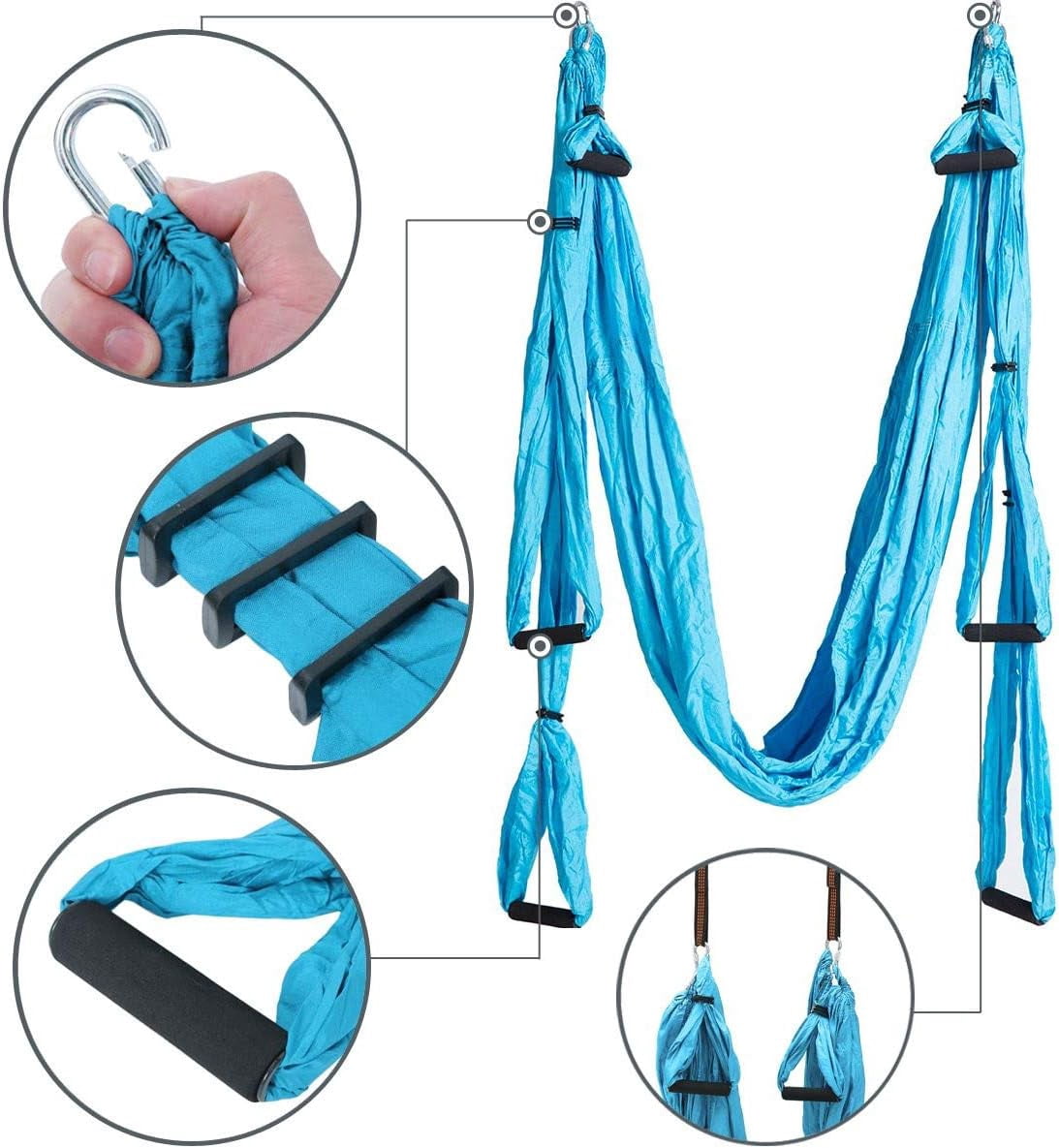 Aerial Yoga Swing Set Green Nylon Ultra Strong