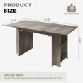 thumbnail image 3 of 63” Farmhouse Dining Table for 4–6 | Rectangular Wood Kitchen Table with Waterproof Surface & 2-Tier Storage | Rustic Dining Table with Heavy-Duty Trestle Legs for Kitchen & Dining Room, 3 of 8
