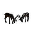 thumbnail image 3 of Lypsnake Imitation Metal Deer Statue Set Of 2, European Style Reindeer Figurines With Heads Bowed, Tabletop Decor For Christmas & Modern Home Display, 3 of 6