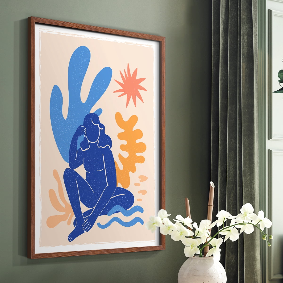 Matisse CCCLXIII in Brown Solid Wood 8 x 10 Framed Print