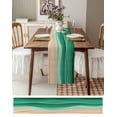 thumbnail image 6 of Table Runner Dresser Scarf 14 x 72 Inch Sage Green Ripple Sage Green Gradient Abstract Line Table Runners Non-Slip Heat Resistant Kitchen Dining Table Decor for Indoor Outdoor Home Party Decoration, 6 of 7