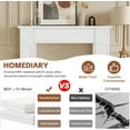 thumbnail image 3 of HOMEDIARY Modern Fireplace Mantel Surround, White Freestanding Surround Mantel for Electric Fireplaces, Waterproof & Anti-Tipping, Premium MDF Wooden Mantel with Leg for Living Room, 3 of 7