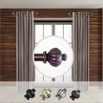 Rod Desyne Selma 1 - inc  dia. Side Curtain Rod 12-20 inch long , Set of 2-Color:Mahogany