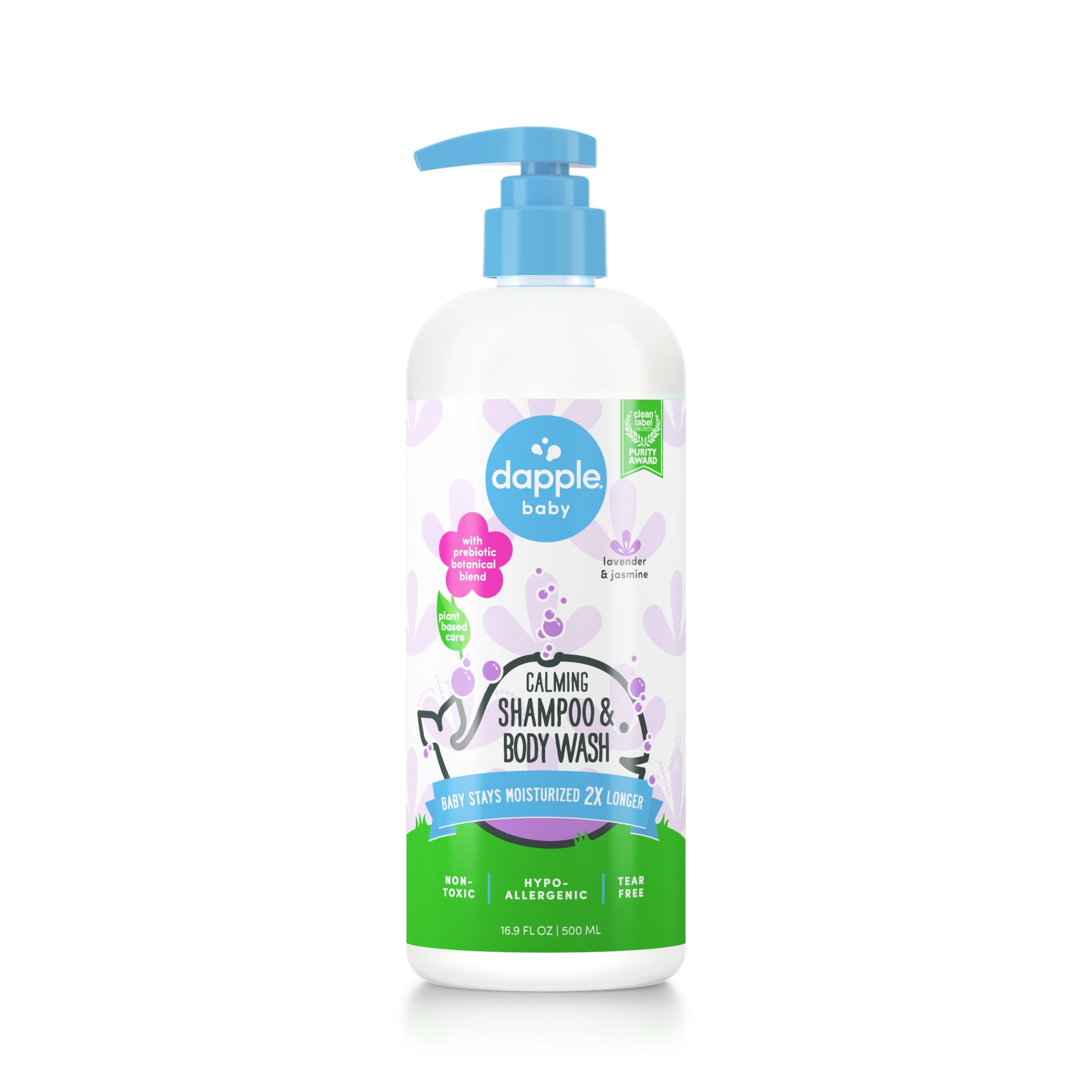 Dapple Baby Plant-Based Calming Shampoo & Body Wash, Lavender & Jasmine, 16.9 fl oz