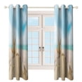 thumbnail image 4 of Sunshine Beach Starfish 2pcs Blackout Curtains For Living Room Bedroom Grommet Top Window Set for Left And Right Biparting Open, 4 of 6