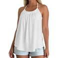thumbnail image 2 of Tank Tops with Built in Bras for Women, Loose Fit Flowy Cami Top,L, 2 of 8