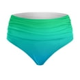 thumbnail image 4 of Swimsuits for Women 2025 High Waist Bikini Bottoms Swim Briefs Beach Shorts Ruched High Cut Full Coverage Swimsuit Sports Yoga Shorts Green XXL, 4 of 5