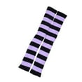 thumbnail image 2 of dianhelloya 1 Pair Leg Socks Adorable Skin-friendly Multi-colored Fashion Striped Leg Warmers for Girl Black Purple Stripe, 2 of 8