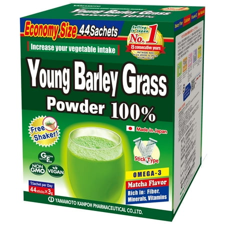 - Yamamoto Kanpoh 100% Young Barley Grass Powder, 44 Packs