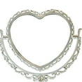 thumbnail image 5 of Tabletop Makeup Mirror Desk Vanity Mirror Double Sided Vintage Desktop Stand Mirror Rotation Platform Mirror for Office Hotel Heart Shape, 5 of 6