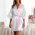 thumbnail image 5 of Gytharion Satin Robes for Women Elegant Kimono Silk Bathrobe Lightweight Casual Long Sleeve Bride Bridesmaid Robe Soft Comfy Belted Short Spa Robe Sleepwear Loungewear, 5 of 8