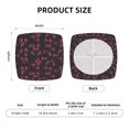 thumbnail image 5 of Fotbe Red Hearts Pattern Velvet Stretch Couch Cushion Cover Plush Cushion Slipcover for Chair Cushion Furniture Protector Seat Cushion Sofa Cover-16.9in-Two Pieces, 5 of 7