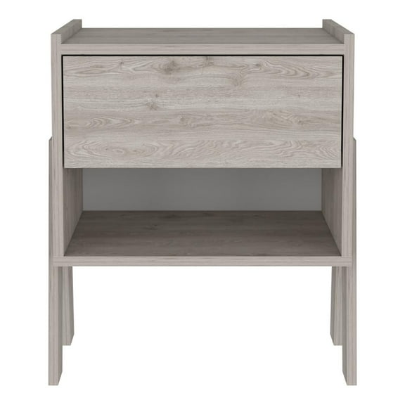 FM FURNITURE Hyacinth Nightstand, One Drawer, Open Shelf