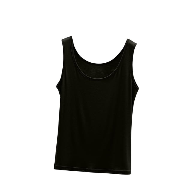 Ashirexll Hauts Sans Manches pour Femmes Couleur Unie Col Rond Ample Mince Chemisiers de Pyjama Sans Manches