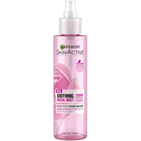 Garnier SkinActive Facial Mist Spray with Rose Water, 4.4 fl. (Best Makeup For Aging Acne Prone Skin)