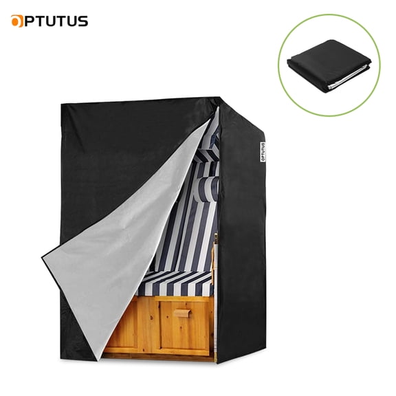 OPTUTUS Outdoor Beach Chair Cover 53×41×69 Inch – Waterproof Heavy Duty Patio Lounge Chair Cover, UV-Resistant Oxford Fabric, Fits Strandkorb, Deck Chair, Garden Sun Bed