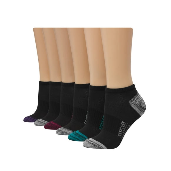 Hanes Womens Breathable Lightweight Super No Show Socks 6-Pack, 8-12