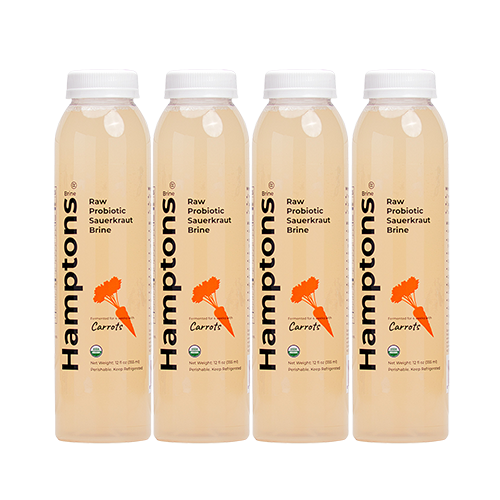 Hamptons Brine Raw Probiotic Sauerkraut Brine Carrots. Rich in