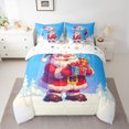 thumbnail image 2 of Feelyou Funny Santa Claus Twin Bedding Sets 7-Piece for Kids, Magic Christmas Gnome Bedding Comforter Set, Blue Red Cartoon Reversible Sheet Sets, Breathable Home Decor, 2 of 7