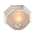 thumbnail image 2 of MONUMENT GIDDS-617034 617034 Ceiling Fixture, Frosted Ribbed Glass, Polished Brass, 12", Uses (2) 60W Incandescent Medium Base Lamps, 2 of 2
