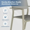 thumbnail image 5 of Patio Dining Chair, Aluminum Outdoor Dining Chairs with Removable Soft Cushion, Metal Outdoor Patio Furniture Seating for Porch, Balcony, Deck, Backyard, Khaki, 5 of 8