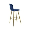thumbnail image 3 of Homylin Modern Counter Height Bar Stools Set of 2, 30" Upholstered Bar Chairs Dining Stool with Backs, Golden Legs and Footrest for Home Bar Kitchen Island, 3 of 9