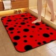 thumbnail image 3 of 1pc Red and Black Polka Dot Bathroom Rug Bathroom Decor and Accessories- Durable,Anti Slip,And Quick Drying,Suitable For Indoor/outdoor Use - Perfect For Bathrooms,Bedrooms,Kitchens,Terraces, 3 of 9