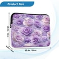 thumbnail image 3 of Quilted Laptop Sleeve for 13-16 Inch Laptops Protective Laptop Case Cover Lightweight Travel & Office Essentials Light Purple Roses Pattern, 3 of 8