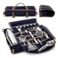thumbnail image 1 of Bar Bartender Carrying Bag Creative Bartender Canvas Toolkit Pack Bar Tools Cocktail Shaker Set Storage Bag Only, 1 of 5