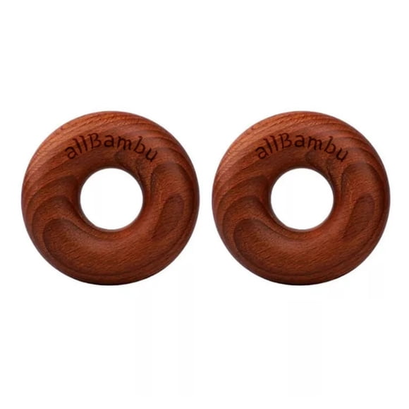 allBambu Beignet en Bois - Clips de Scellage de Sac - Carbonisé - Lot de 2