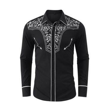 ELY CATTLEMAN Men's Long Sleeve Tone Western Shirt...