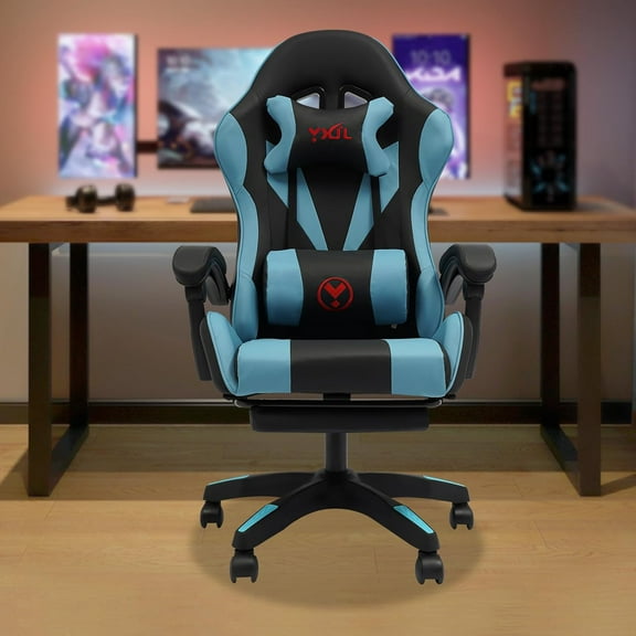 Ergonomic Office Chair, Gaming Computer Chair, Height Adjustable and Rotatable, Equipped with Bluetooth Speaker and Lumbar Support, Suitable for Home Internet Cafes and Hotels