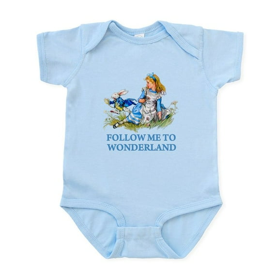 CafePress - FOLLOW ME TO WONDERLAND Infant Bodysuit - Baby Light Bodysuit, Size Newborn - 24 Months
