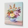 thumbnail image 3 of Designart ' Still Life With Asters On Colorful Flowers In Vase ' Traditional Canvas Wall Art Print, 3 of 4