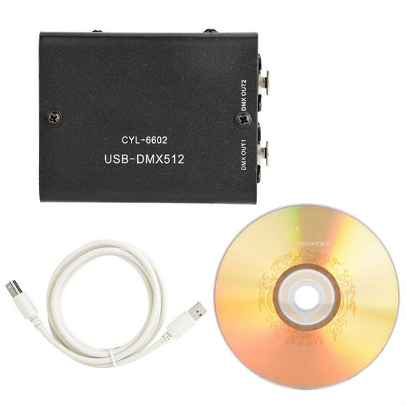 Rdeghly 3CH DMX Controller, RGB DMX Controller,512-Channel USB to DMX DMX512 LED Light DMX-Stage Lighting Controller Channels Decoder Module