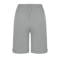 thumbnail image 5 of Summer Fashion Plus Size Shorts for Women Trendy Clothes 2025 Elastic Waist Drawstring Side Pocket Solid Color Short 5/4 Up to 65% off!, 5 of 6